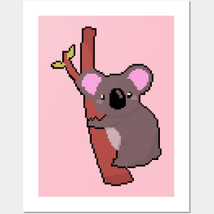 Koala Dream: Pixel Art Koala Design for Fashionable Attire Posters and Art